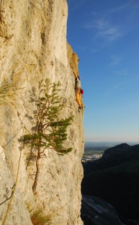 Free Climbing Klus Balstal, Direkter Pfeiler, Michael Naef